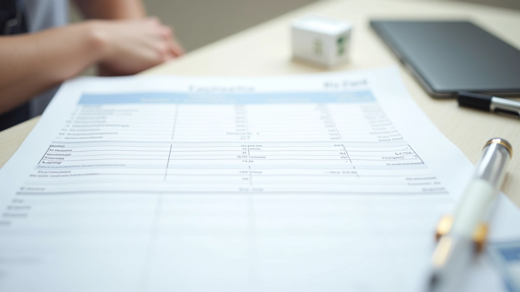 Budgetplanung mit Spalten für Makler, Notar, Grunderwerbsteuer und andere Nebenkosten beim Immobilienkauf